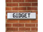 Vintage parts USA VPAY19FD6 Gidget White Stamped Aluminum Street Sign Mancave Wall Art Vintage parts USA VPAY19FD6 Gidget White Stamped Aluminum Street Sign Mancave Wall Art