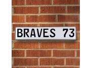 Vintage parts USA VPAY1A77 BRAVES 73 MLB Atlanta Braves White Stamped Street Sign Mancave Wall Art Vintage parts USA VPAY1A77 BRAVES 73 MLB Atlanta Braves White Stamped Street Sign Mancave Wall Art