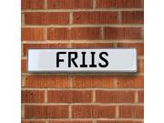 Vintage parts USA VPAY17803 Friis White Stamped Aluminum Street Sign Mancave Wall Art Vintage parts USA VPAY17803 Friis White Stamped Aluminum Street Sign Mancave Wall Art