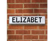 Vintage parts USA VPAY15544 Elizabet White Stamped Aluminum Street Sign Mancave Wall Art Vintage parts USA VPAY15544 Elizabet White Stamped Aluminum Street Sign Mancave Wall Art