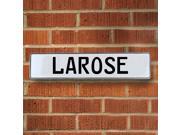 Vintage parts USA VPAY208BA Larose White Stamped Aluminum Street Sign Mancave Wall Art Vintage parts USA VPAY208BA Larose White Stamped Aluminum Street Sign Mancave Wall Art