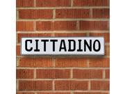 Vintage parts USA VPAY132C5 Cittadino White Stamped Aluminum Street Sign Mancave Wall Art Vintage parts USA VPAY132C5 Cittadino White Stamped Aluminum Street Sign Mancave Wall Art