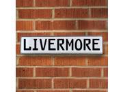 Vintage parts USA VPAY210C8 Livermore White Stamped Aluminum Street Sign Mancave Wall Art Vintage parts USA VPAY210C8 Livermore White Stamped Aluminum Street Sign Mancave Wall Art