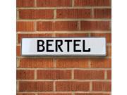 Vintage parts USA VPAYD950 Bertel White Stamped Aluminum Street Sign Mancave Wall Art Vintage parts USA VPAYD950 Bertel White Stamped Aluminum Street Sign Mancave Wall Art