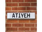Vintage parts USA VPAYBF80 Atiyeh White Stamped Aluminum Street Sign Mancave Wall Art Vintage parts USA VPAYBF80 Atiyeh White Stamped Aluminum Street Sign Mancave Wall Art