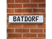 Vintage parts USA VPAYD408 Batdorf White Stamped Aluminum Street Sign Mancave Wall Art Vintage parts USA VPAYD408 Batdorf White Stamped Aluminum Street Sign Mancave Wall Art