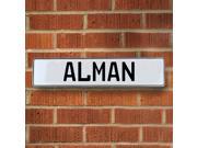 Vintage parts USA VPAYB985 Alman White Stamped Aluminum Street Sign Mancave Wall Art Vintage parts USA VPAYB985 Alman White Stamped Aluminum Street Sign Mancave Wall Art