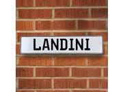 Vintage parts USA VPAY2074E Landini White Stamped Aluminum Street Sign Mancave Wall Art Vintage parts USA VPAY2074E Landini White Stamped Aluminum Street Sign Mancave Wall Art