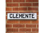 Vintage parts USA VPAY12796 Clemente White Stamped Aluminum Street Sign Mancave Wall Art Vintage parts USA VPAY12796 Clemente White Stamped Aluminum Street Sign Mancave Wall Art