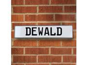Vintage parts USA VPAY15EDA Dewald White Stamped Aluminum Street Sign Mancave Wall Art Vintage parts USA VPAY15EDA Dewald White Stamped Aluminum Street Sign Mancave Wall Art