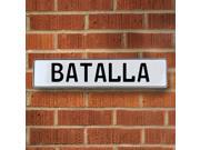 Vintage parts USA VPAYD400 Batalla White Stamped Aluminum Street Sign Mancave Wall Art Vintage parts USA VPAYD400 Batalla White Stamped Aluminum Street Sign Mancave Wall Art