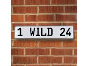 Vintage parts USA VPAY9175 1 WILD 24 White Stamped Aluminum Street Sign Mancave Wall Art Vintage parts USA VPAY9175 1 WILD 24 White Stamped Aluminum Street Sign Mancave Wall Art