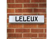 Vintage parts USA VPAY20C7D Leleux White Stamped Aluminum Street Sign Mancave Wall Art Vintage parts USA VPAY20C7D Leleux White Stamped Aluminum Street Sign Mancave Wall Art