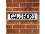 Vintage parts USA VPAY1295A Calogero White Stamped Aluminum Street Sign Mancave Wall Art Vintage parts USA VPAY1295A Calogero White Stamped Aluminum Street Sign Mancave Wall Art