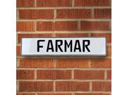 Vintage parts USA VPAY16F74 Farmar White Stamped Aluminum Street Sign Mancave Wall Art Vintage parts USA VPAY16F74 Farmar White Stamped Aluminum Street Sign Mancave Wall Art
