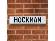 Vintage parts USA VPAY1BE02 Hockman White Stamped Aluminum Street Sign Mancave Wall Art Vintage parts USA VPAY1BE02 Hockman White Stamped Aluminum Street Sign Mancave Wall Art