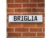 Vintage parts USA VPAYE578 Briglia White Stamped Aluminum Street Sign Mancave Wall Art Vintage parts USA VPAYE578 Briglia White Stamped Aluminum Street Sign Mancave Wall Art