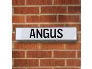 Vintage parts USA VPAYBBDF Angus White Stamped Aluminum Street Sign Mancave Wall Art Vintage parts USA VPAYBBDF Angus White Stamped Aluminum Street Sign Mancave Wall Art