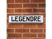Vintage parts USA VPAY20BC2 Legendre White Stamped Aluminum Street Sign Mancave Wall Art Vintage parts USA VPAY20BC2 Legendre White Stamped Aluminum Street Sign Mancave Wall Art