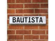 Vintage parts USA VPAYD496 Bautista White Stamped Aluminum Street Sign Mancave Wall Art Vintage parts USA VPAYD496 Bautista White Stamped Aluminum Street Sign Mancave Wall Art