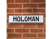 Vintage parts USA VPAY1BF66 Holoman White Stamped Aluminum Street Sign Mancave Wall Art Vintage parts USA VPAY1BF66 Holoman White Stamped Aluminum Street Sign Mancave Wall Art