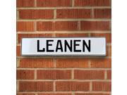 Vintage parts USA VPAY20AC3 Leanen White Stamped Aluminum Street Sign Mancave Wall Art Vintage parts USA VPAY20AC3 Leanen White Stamped Aluminum Street Sign Mancave Wall Art