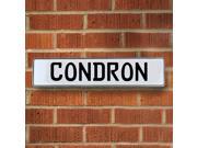 Vintage parts USA VPAY1360B Condron White Stamped Aluminum Street Sign Mancave Wall Art Vintage parts USA VPAY1360B Condron White Stamped Aluminum Street Sign Mancave Wall Art
