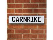 Vintage parts USA VPAY12BF8 Carnrike White Stamped Aluminum Street Sign Mancave Wall Art Vintage parts USA VPAY12BF8 Carnrike White Stamped Aluminum Street Sign Mancave Wall Art
