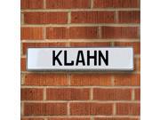 Vintage parts USA VPAY1FC88 Klahn White Stamped Aluminum Street Sign Mancave Wall Art Vintage parts USA VPAY1FC88 Klahn White Stamped Aluminum Street Sign Mancave Wall Art
