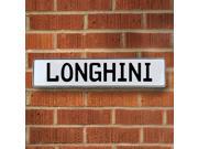 Vintage parts USA VPAY2123C Longhini White Stamped Aluminum Street Sign Mancave Wall Art Vintage parts USA VPAY2123C Longhini White Stamped Aluminum Street Sign Mancave Wall Art