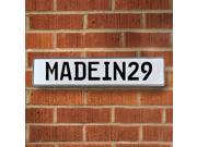Vintage parts USA VPAY8FEE MADEIN29 White Stamped Aluminum Street Sign Mancave Wall Art Vintage parts USA VPAY8FEE MADEIN29 White Stamped Aluminum Street Sign Mancave Wall Art