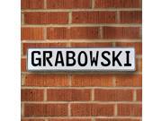 Vintage parts USA VPAY1AC86 Grabowski White Stamped Aluminum Street Sign Mancave Wall Art Vintage parts USA VPAY1AC86 Grabowski White Stamped Aluminum Street Sign Mancave Wall Art