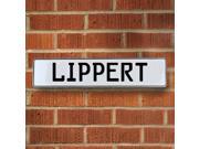 Vintage parts USA VPAY21038 Lippert White Stamped Aluminum Street Sign Mancave Wall Art Vintage parts USA VPAY21038 Lippert White Stamped Aluminum Street Sign Mancave Wall Art