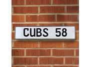 Vintage parts USA VPAY1ACF CUBS 58 MLB Chicago Cubs White Stamped Street Sign Mancave Wall Art Vintage parts USA VPAY1ACF CUBS 58 MLB Chicago Cubs White Stamped Street Sign Mancave Wall Art
