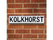 Vintage parts USA VPAY1FF4C Kolkhorst White Stamped Aluminum Street Sign Mancave Wall Art Vintage parts USA VPAY1FF4C Kolkhorst White Stamped Aluminum Street Sign Mancave Wall Art