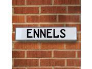 Vintage parts USA VPAY16BA6 Ennels White Stamped Aluminum Street Sign Mancave Wall Art Vintage parts USA VPAY16BA6 Ennels White Stamped Aluminum Street Sign Mancave Wall Art