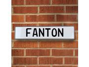 Vintage parts USA VPAY16F32 Fanton White Stamped Aluminum Street Sign Mancave Wall Art Vintage parts USA VPAY16F32 Fanton White Stamped Aluminum Street Sign Mancave Wall Art