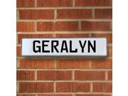 Vintage parts USA VPAY19FC4 Geralyn White Stamped Aluminum Street Sign Mancave Wall Art Vintage parts USA VPAY19FC4 Geralyn White Stamped Aluminum Street Sign Mancave Wall Art