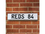 Vintage parts USA VPAY1B74 REDS 84 MLB Cincinnati Reds White Stamped Street Sign Mancave Wall Art Vintage parts USA VPAY1B74 REDS 84 MLB Cincinnati Reds White Stamped Street Sign Mancave Wall Art
