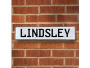 Vintage parts USA VPAY20FB7 Lindsley White Stamped Aluminum Street Sign Mancave Wall Art Vintage parts USA VPAY20FB7 Lindsley White Stamped Aluminum Street Sign Mancave Wall Art