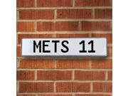 Vintage parts USA VPAY1D24 METS 11 MLB New York Mets White Stamped Street Sign Mancave Wall Art Vintage parts USA VPAY1D24 METS 11 MLB New York Mets White Stamped Street Sign Mancave Wall Art