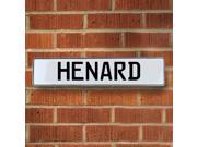 Vintage parts USA VPAY1BA13 Henard White Stamped Aluminum Street Sign Mancave Wall Art Vintage parts USA VPAY1BA13 Henard White Stamped Aluminum Street Sign Mancave Wall Art