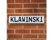 Vintage parts USA VPAY1FCB8 Klawinski White Stamped Aluminum Street Sign Mancave Wall Art Vintage parts USA VPAY1FCB8 Klawinski White Stamped Aluminum Street Sign Mancave Wall Art