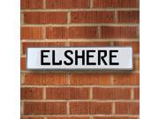 Vintage parts USA VPAY16AB8 Elshere White Stamped Aluminum Street Sign Mancave Wall Art Vintage parts USA VPAY16AB8 Elshere White Stamped Aluminum Street Sign Mancave Wall Art