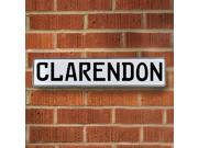 Vintage parts USA VPAY13303 Clarendon White Stamped Aluminum Street Sign Mancave Wall Art Vintage parts USA VPAY13303 Clarendon White Stamped Aluminum Street Sign Mancave Wall Art