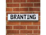 Vintage parts USA VPAYE3DD Branting White Stamped Aluminum Street Sign Mancave Wall Art Vintage parts USA VPAYE3DD Branting White Stamped Aluminum Street Sign Mancave Wall Art