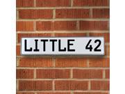 Vintage parts USA VPAY9313 LITTLE 42 White Stamped Aluminum Street Sign Mancave Wall Art Vintage parts USA VPAY9313 LITTLE 42 White Stamped Aluminum Street Sign Mancave Wall Art
