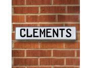 Vintage parts USA VPAY13361 Clements White Stamped Aluminum Street Sign Mancave Wall Art Vintage parts USA VPAY13361 Clements White Stamped Aluminum Street Sign Mancave Wall Art