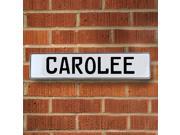 Vintage parts USA VPAY126BF Carolee White Stamped Aluminum Street Sign Mancave Wall Art Vintage parts USA VPAY126BF Carolee White Stamped Aluminum Street Sign Mancave Wall Art