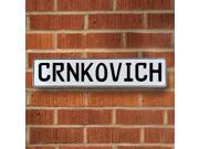 Vintage parts USA VPAY13A91 Crnkovich White Stamped Aluminum Street Sign Mancave Wall Art Vintage parts USA VPAY13A91 Crnkovich White Stamped Aluminum Street Sign Mancave Wall Art